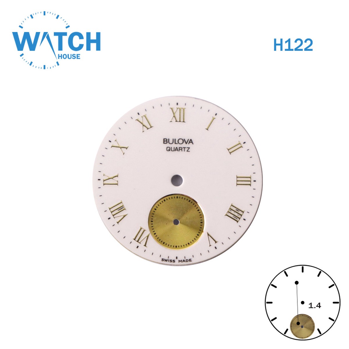 BULOVA original swiss watch dial, size 25,48mm code#H122#